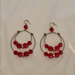 Pink and gold earrings